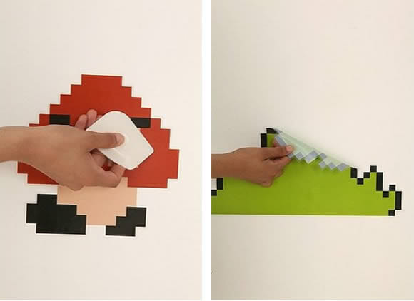 Adesivos de parede do Super Mario