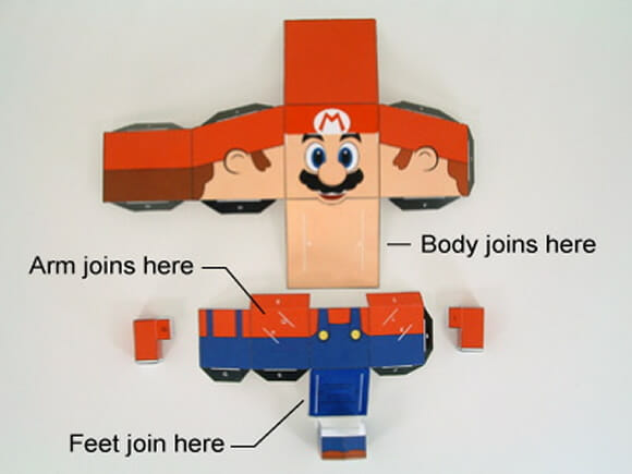 Painel do Super Mario World 3D feito em papercraft. Você também pode ter um!