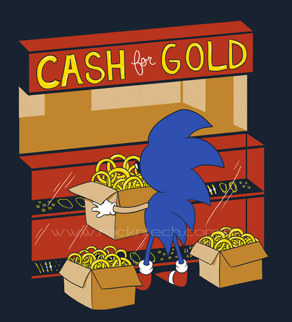 Camiseta "Tempos difíceis para Sonic".