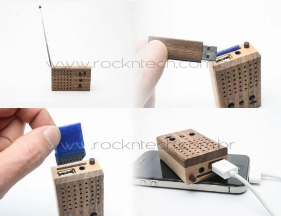 Motz - Rádio, MP3 Player e Speaker em uma caixinha de madeira.