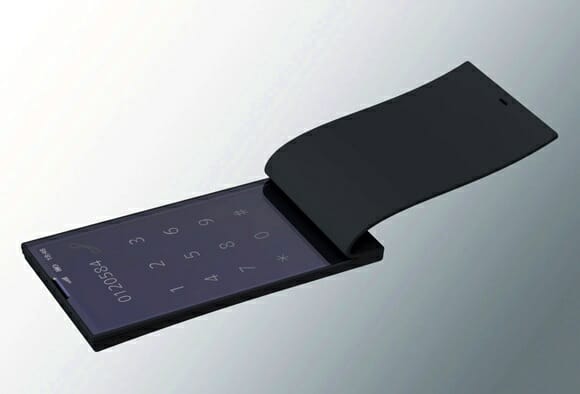 Bio - Um smartphone conceito em forma de bloco de anotações com abertura eletrônica.