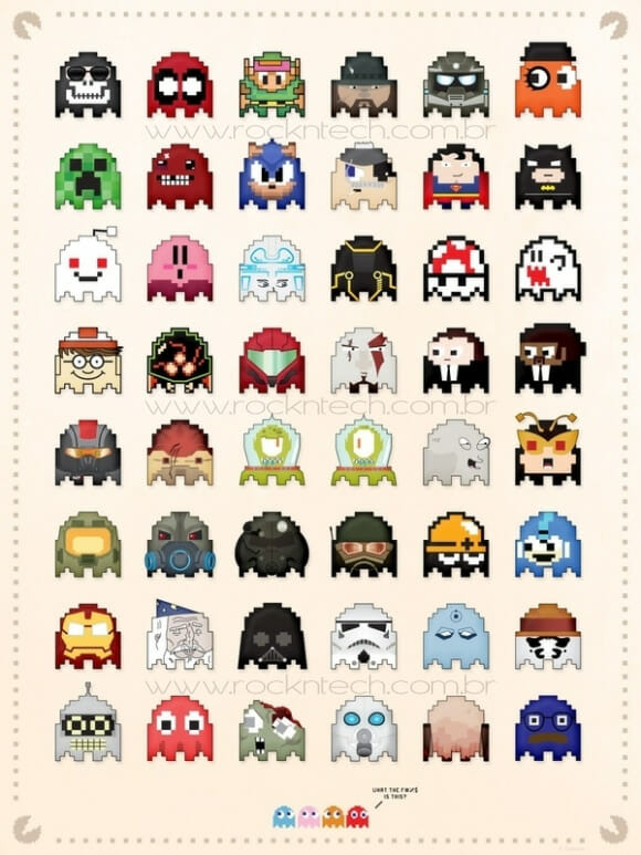 FOTOFUN - Fantasmas do Pac-Man caracterizados de outros personagens
