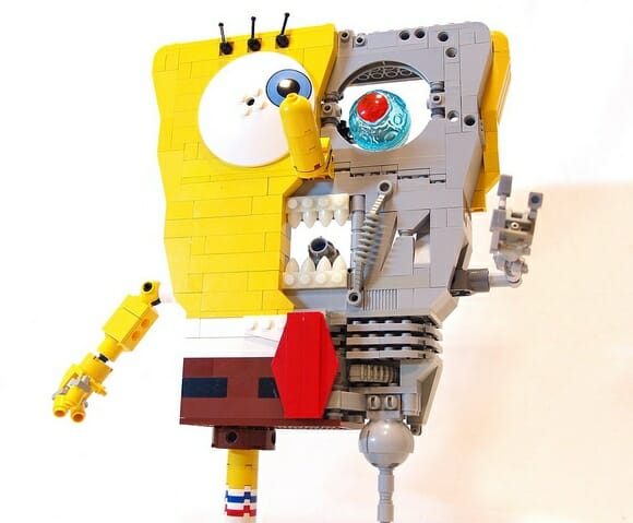 Bob Esponja + Exterminador do Futuro + LEGO = SpongeBob Terminator!