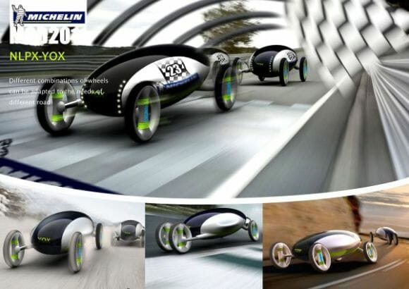 NLPX-YOX - Um carro conceito futurista com design de pinguim.