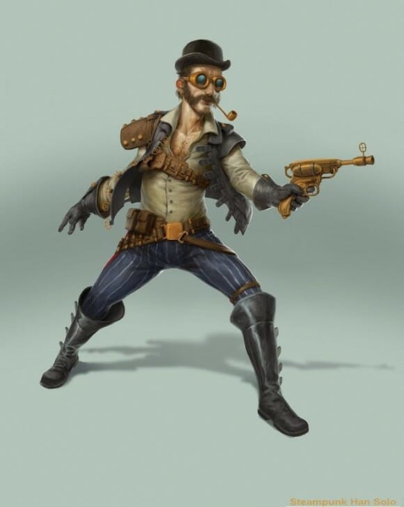 Personagens de Star Wars estilo Steampunk