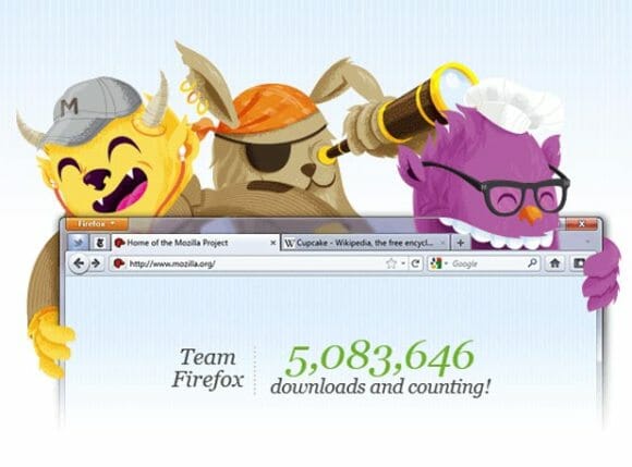 Firefox 4 ultrapassa a casa dos 5 milhões de downloads em 24 horas.