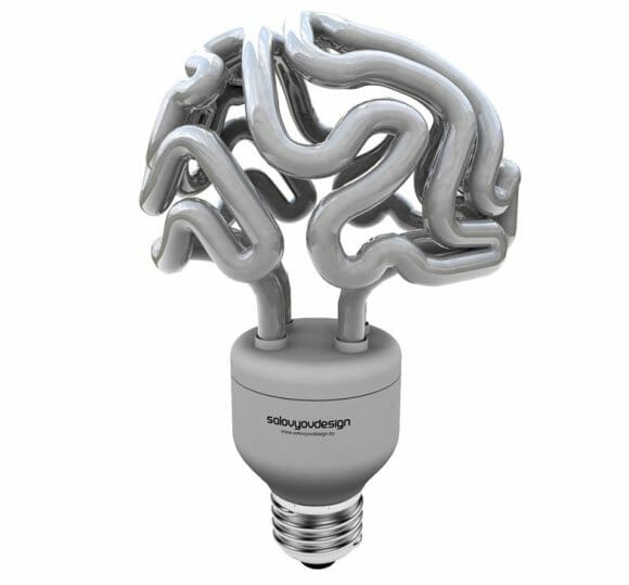 Insight Bulb - A lâmpada com formato de cérebro.
