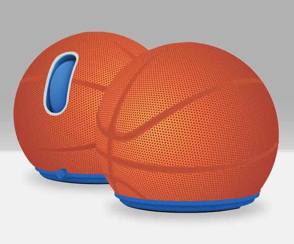 Mouse da Jelfin em forma de bola de basquete. Muito legal!