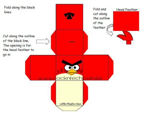 Angry Birds em Papercraft disponível para download.