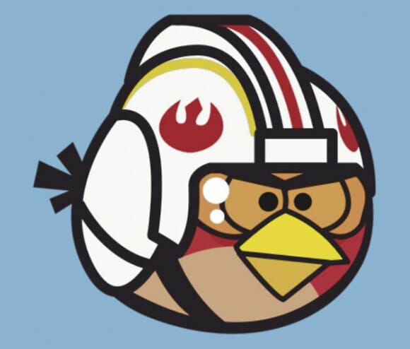 Angry Rebels - Uma mistura de Angry Birds com Star Wars.