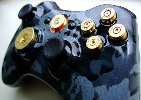 Controle do Xbox de macho só se for equipado com balas de revólver de verdade.