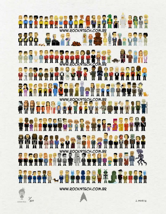 235 personagens de Star Trek Pixelizados.