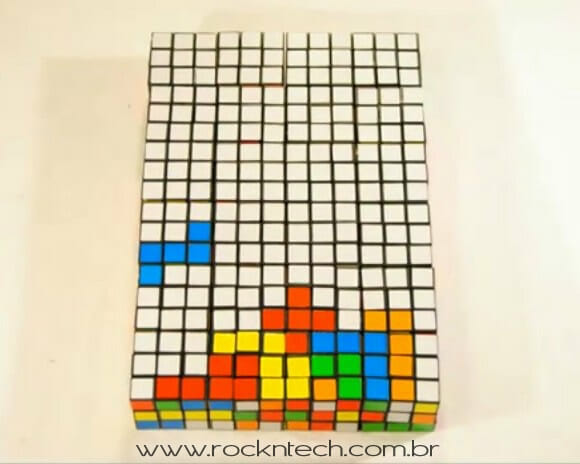 VIDEOFUN - Stop Motion - Jogando Tetris com cubos mágicos.