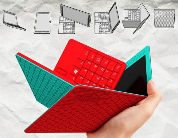 Flexbook - Um curioso notebook que pode ser dobrado como um lenço.