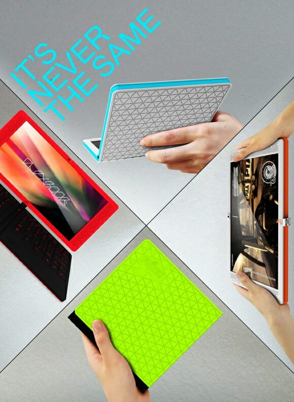 Flexbook - Um curioso notebook que pode ser dobrado como um lenço.