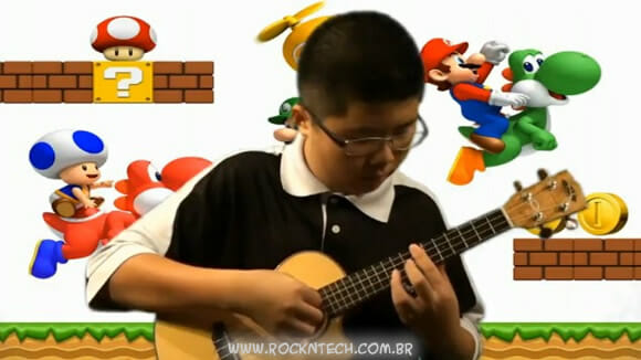 VIDEOFUN - Música tema do Super Mario tocada no Ukulele.