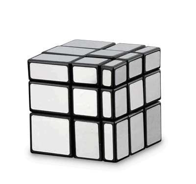Cubo mágico espelhado com cubos de tamanhos diferentes - só pra complicar.