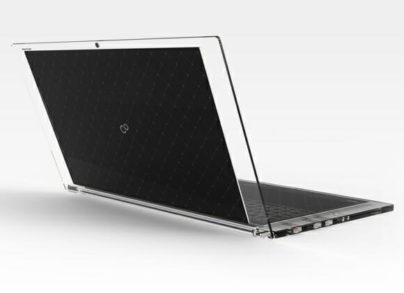 Luce - Um notebook futurista com design transparente.