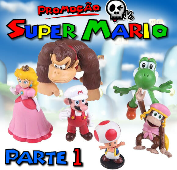 Promoção Mini Figures Super Mario - Parte 1. Ganhe 1 boneco do Donkey e Dixie Kong!