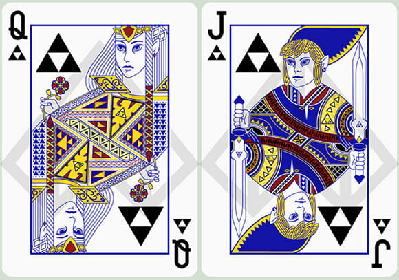 Cartas de baralho do game Zelda.