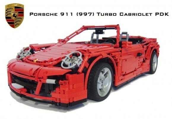 Porsche 911 Turbo Cabriolet automático feito inteiramente com blocos de LEGO. (com vídeo)