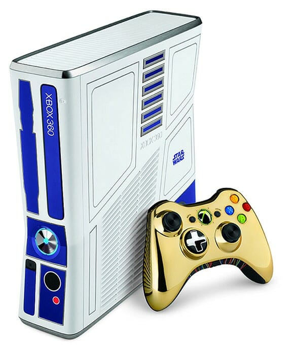 Microsoft lançará versão limitada de Xbox 360 com cara de R2-D2 e C-3PO de Star Wars.