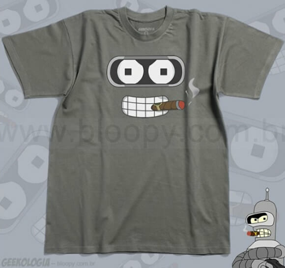 Camiseta do Bender é AWESOME!