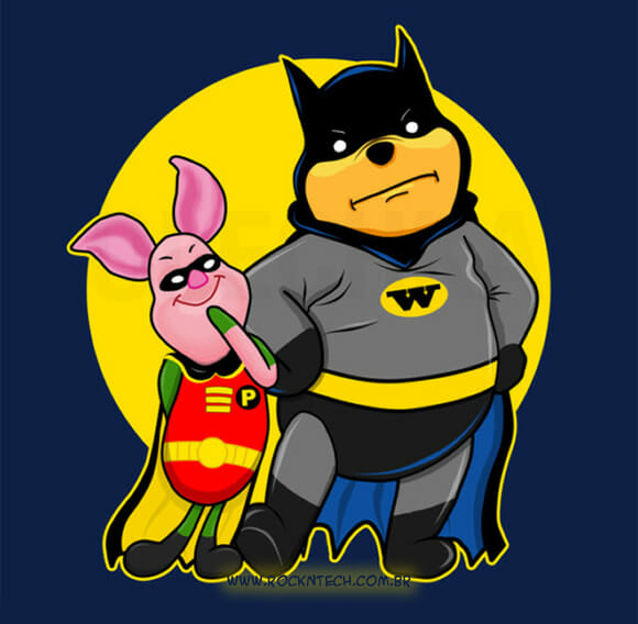 FOTOFUN - Pooh Batman e Leitão Robin.