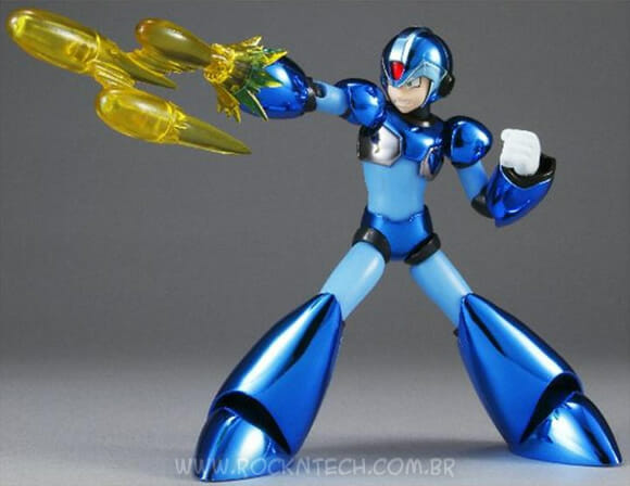 Objeto de desejo do dia: Action Figure Megaman-X metalizado