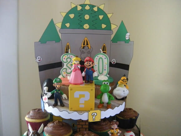 Torre de Cupcakes do Super Mario!