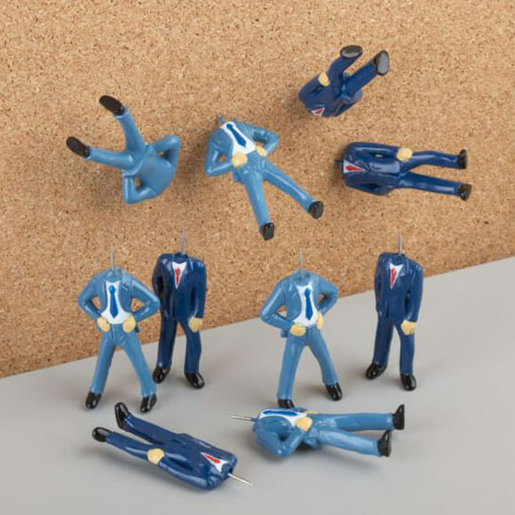 Kit de alfinetes "Homens de Negócios sem cabeça".