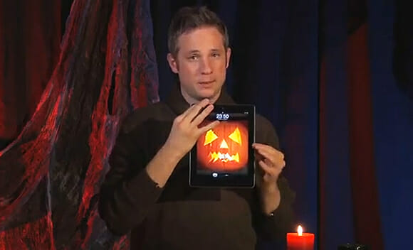 Show de mágica de Dia das Bruxas usando um iPad. (vídeo)