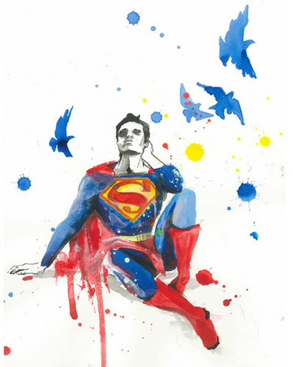 Ilustrações mostram Super-Heróis deprimidos