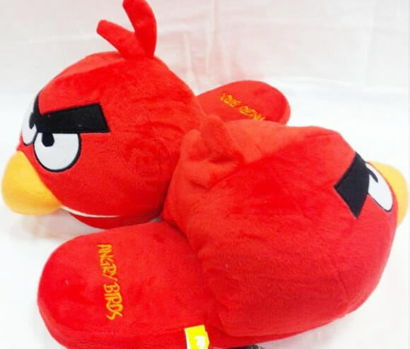 Pantufas de aves irritadas para fãs de Angry Birds!