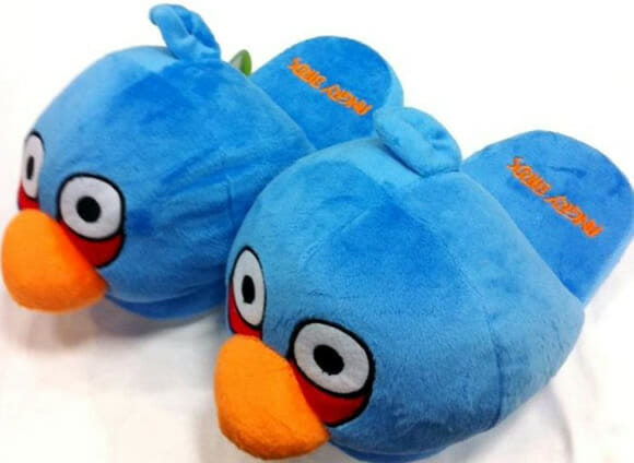 Pantufas de aves irritadas para fãs de Angry Birds!
