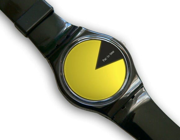 Pac-in-time - Um relógio de pulso minimalista inspirado no Pac-Man