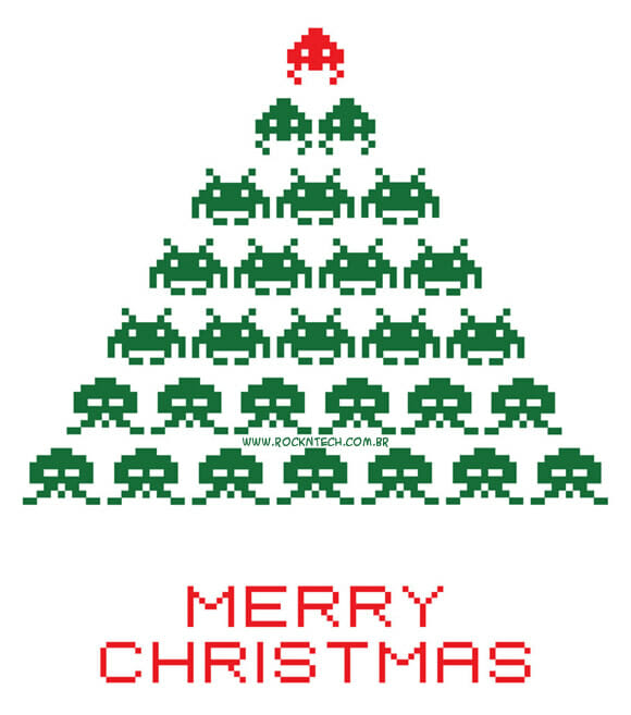 FOTOFUN - Árvore de natal Space Invaders