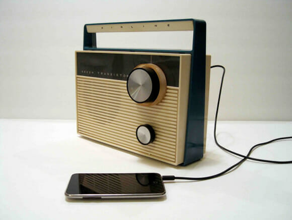 Speakers vintage para seu iPhone e iPod