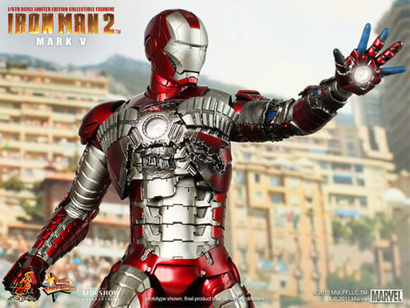 Novo action figure Iron Man Mark V da Hot Toys baseado no filme Iron Man 2 é perfeito!