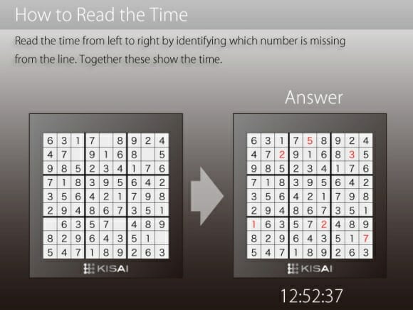 Relógio de pulso Sudoku: Pra quem gosta de usar a cabeça até na hora de ler as horas
