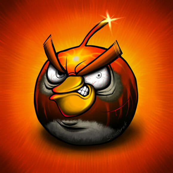 Como ficam os personagens de Angry Birds no final do jogo