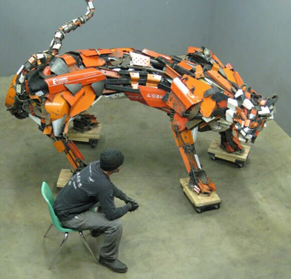 Esculturas incríveis de animais feitas de sucata