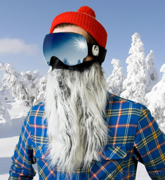 Novo óculos para Esquiadores deixa qualquer um com a cara do velho Noel
