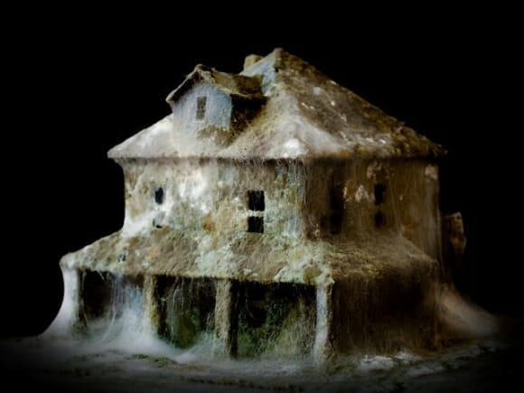 Miniaturas realistas de casas abandonadas tem até mofo e teias de aranha