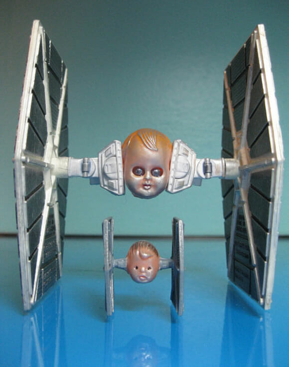 Brinquedos bizarros misturam partes de bonecas antigas com action figures do Star Wars