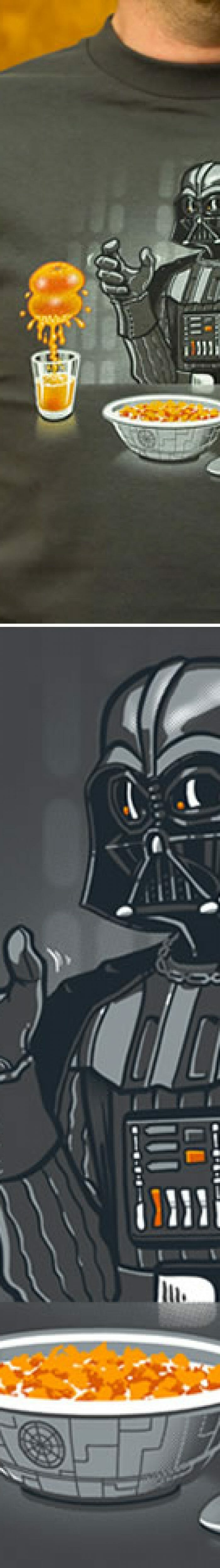 Camiseta geek AWESOME do dia: Imperial Breakfast com Darth Vader