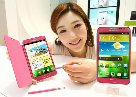 Novo Samsung Galaxy Note Rosa para mulheres que adoram gadgets!