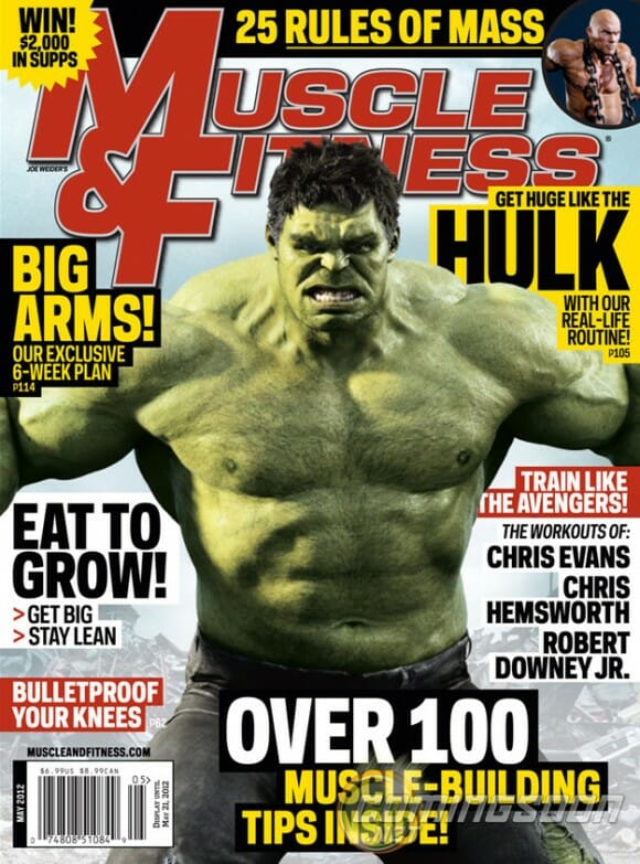 Incrível Hulk será garoto propaganda de importante revista de musculação americana