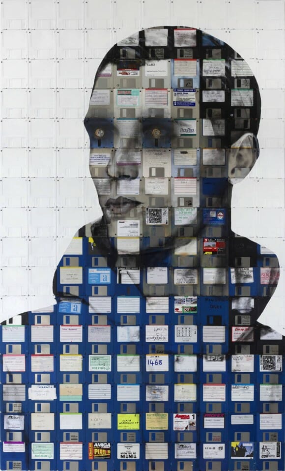 Artista usa disquetes reciclados para criar quadros incríveis