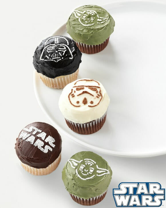 Biscoitos e cupcakes do Star Wars